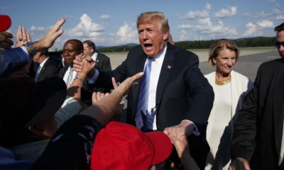 Picture of President Trump arriving at Greenbrier Valley Airport
