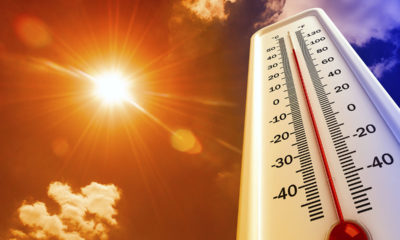 Photo illustration of heatwave and thermometer