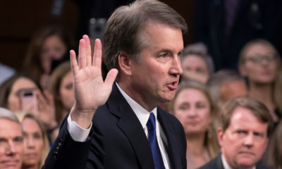 Photo of Brett Kavanaugh waiting to testify