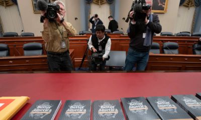 Photo of prep for Trump's 2020 budget outline in Capitol Hill