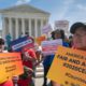 Protesters rally outside of U.S. Supreme Court as justices hear arguments on including a citizenship question in the 2020 census.