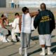 Photo of inmates in the recreation yard at Corcoran State Prison