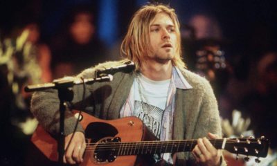 Photo of Kurt Cobain on MTV's "Unplugged"