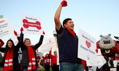 Photo of Fresno State students during the university's annual online Day of Giving