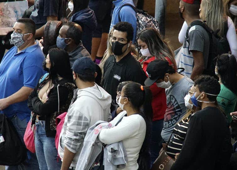 Photo of people wearing masks