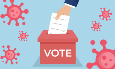 Illustration of voting during the coronavirus pandemic